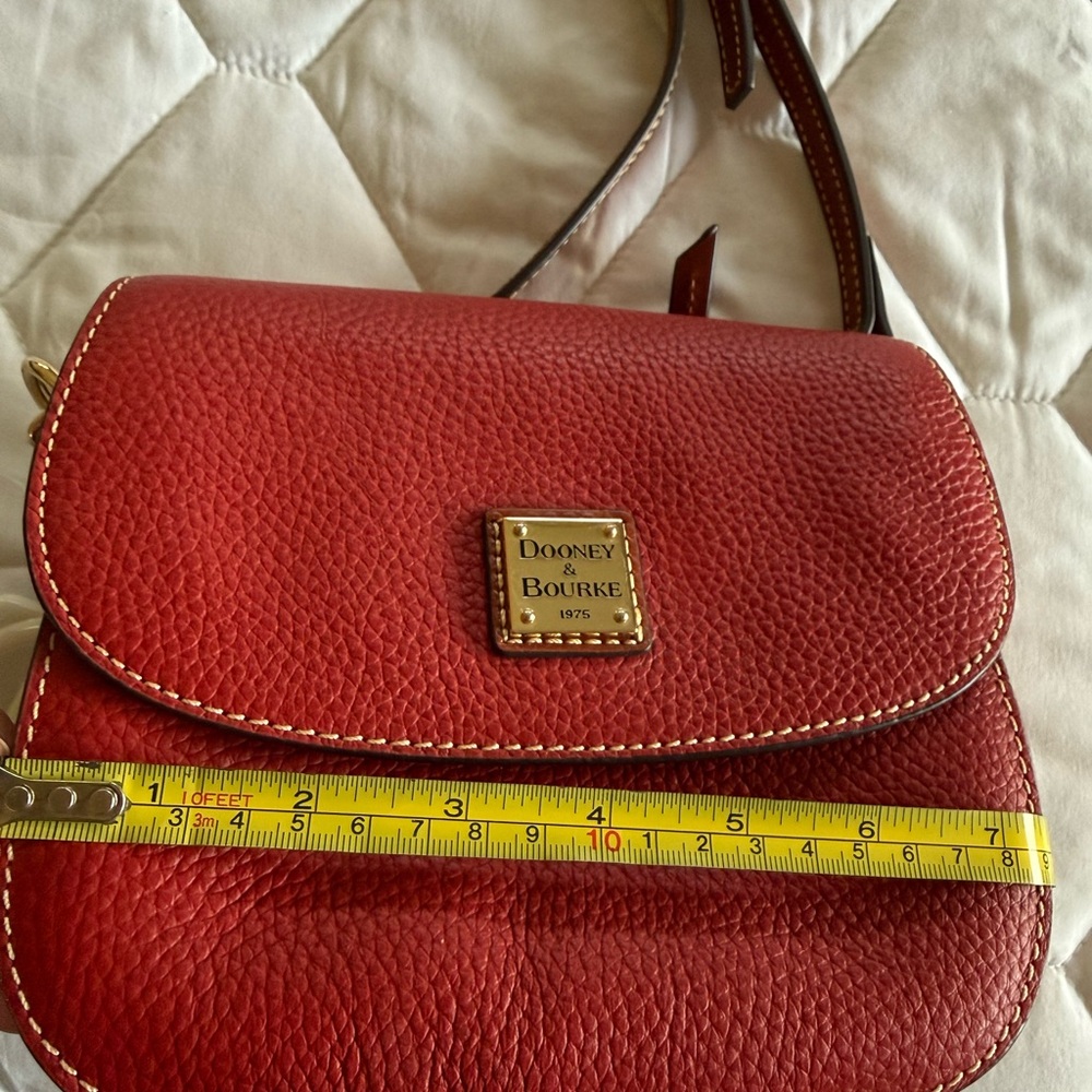 Dooney & Bourke Red Leather Crossbody Bag - Picture 9 of 9